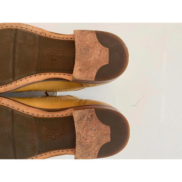 COLE HAAN Size 10 Tan Brogues Leather Brogue Lace Up Shoes - Picture 4 of 9